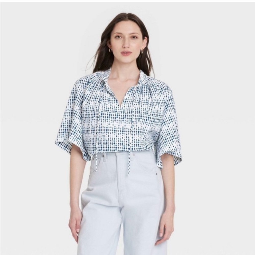 Flowy Elbow Popover blouse -Universal Thread